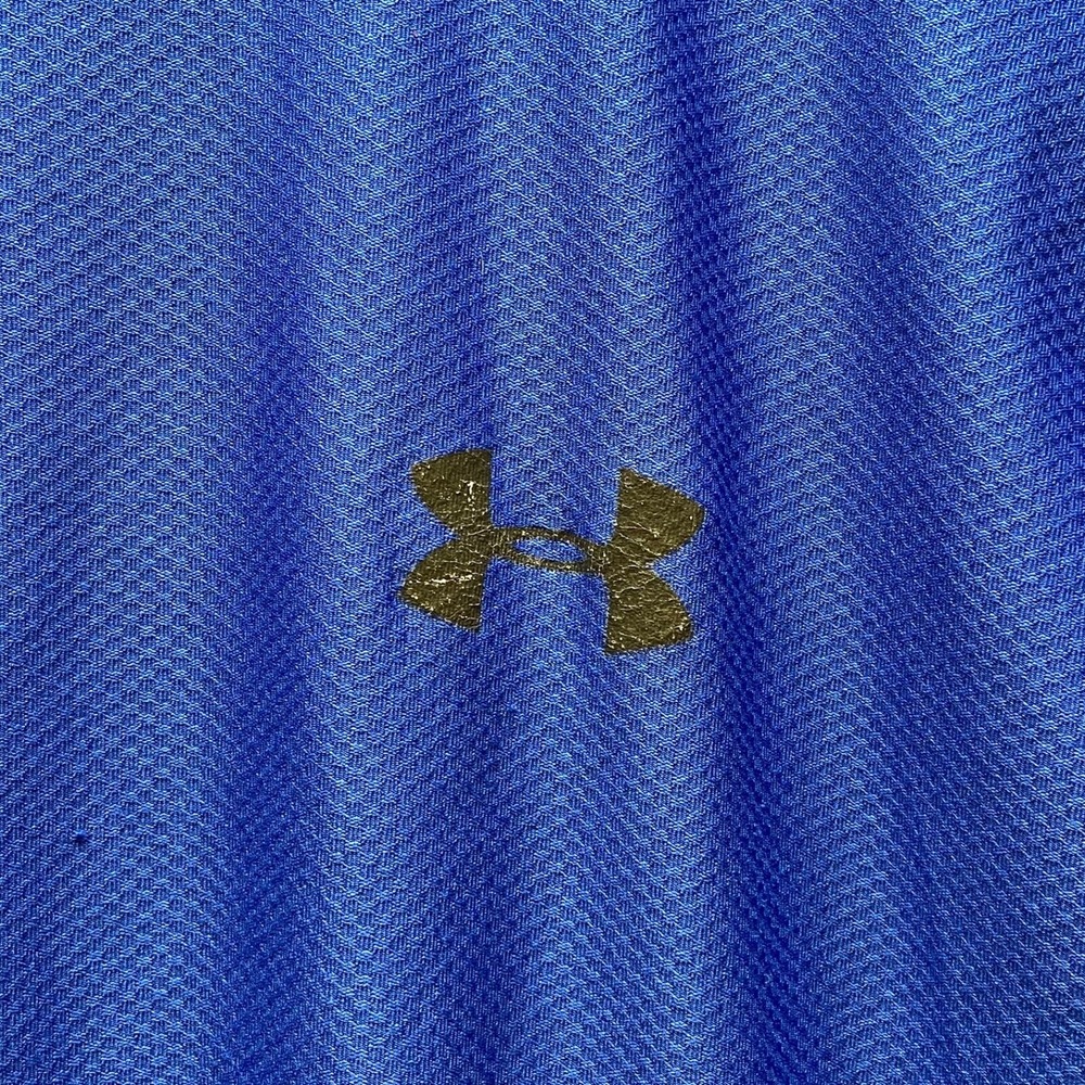 Under Armour Performance T-Shirt Men's Medium Royal Blue Fitted Heatgear GUC - Picture 3 of 11